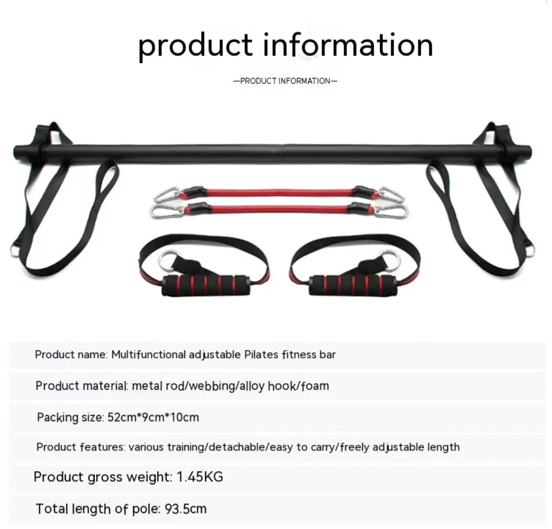 Kit de Barra de Pilates con Banda de Resistencia
